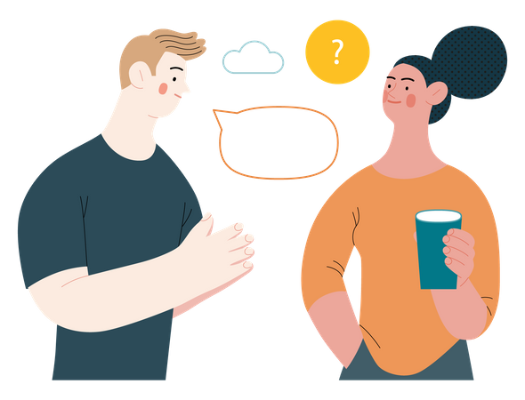 Amigos conversando entre si  Ilustração