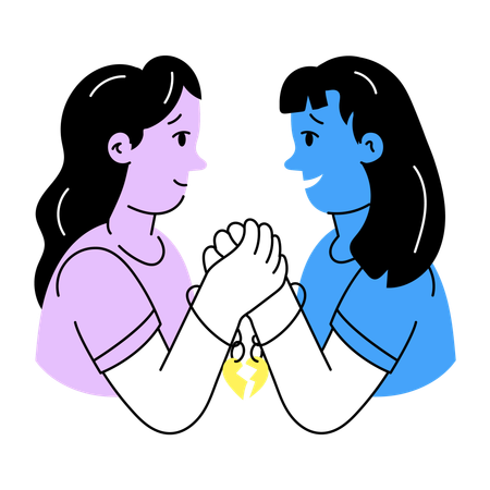 Amigos para siempre  Ilustración