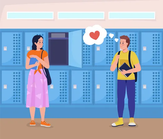 Amor do ensino médio  Ilustração