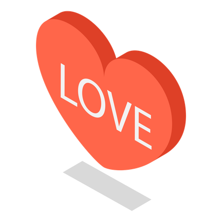 Coração de amor  Ilustração