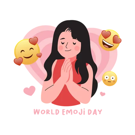 Ilustracao Do Dia Emoji Ilustração