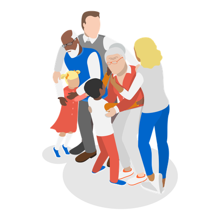 Amor y confianza entre generaciones  Ilustración