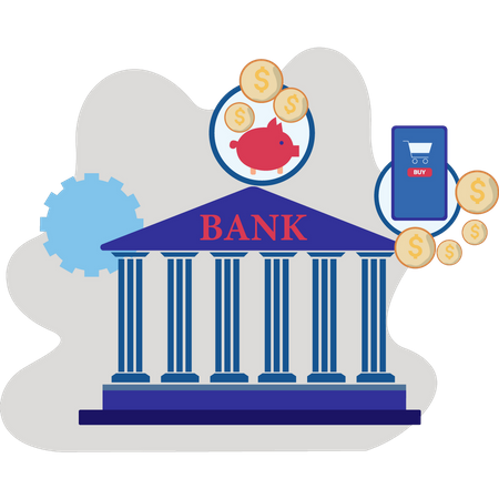 Amount is paid online through the bank  Illustration