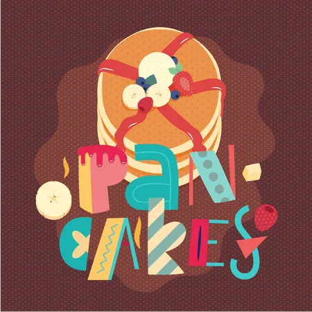 J'adore les crêpes de printemps  Illustration