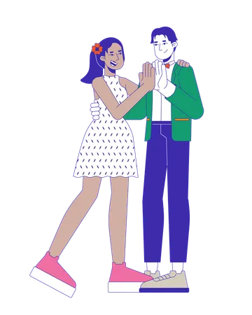 Les amoureux du lycée dansent  Illustration