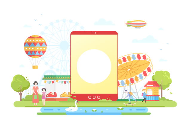 Amusement park  Illustration