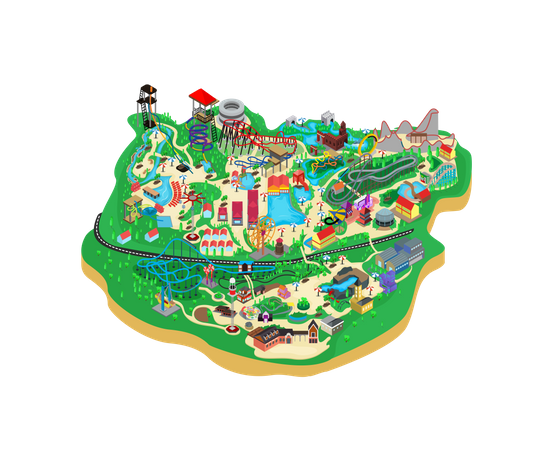 Amusement Park  Illustration