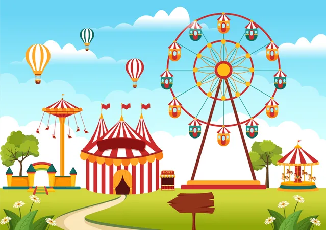 Amusement park Illustration