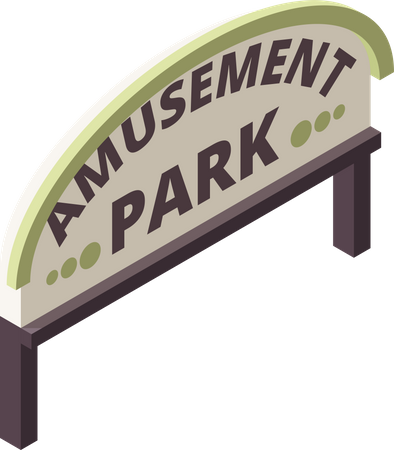 Amusement park board Illustration