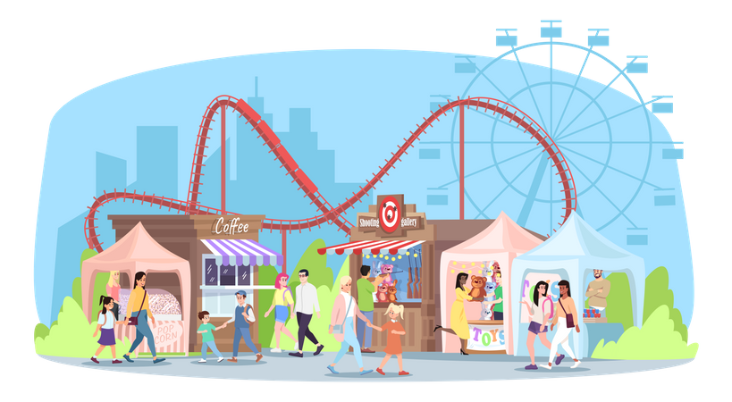 Amusement park  Illustration