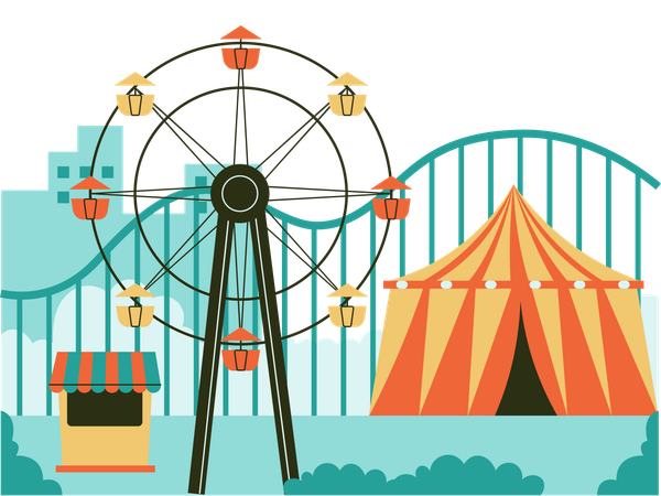 Amusement park  Illustration