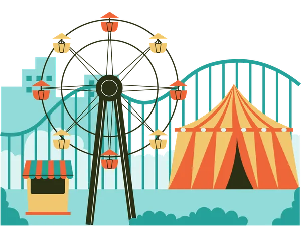 Amusement park  Illustration