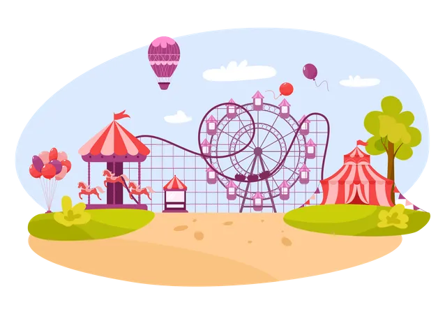 Amusement park  Illustration