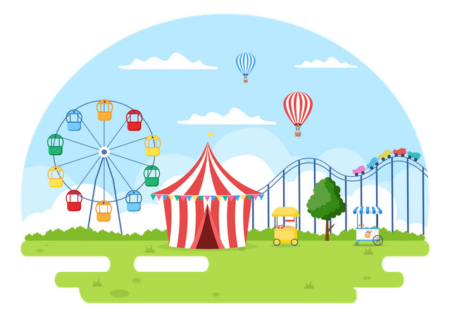 Amusement park  Illustration