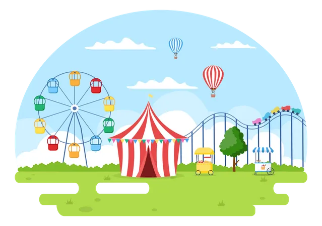 Amusement park  Illustration