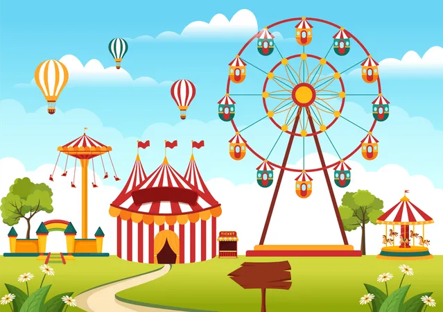 Amusement park  Illustration