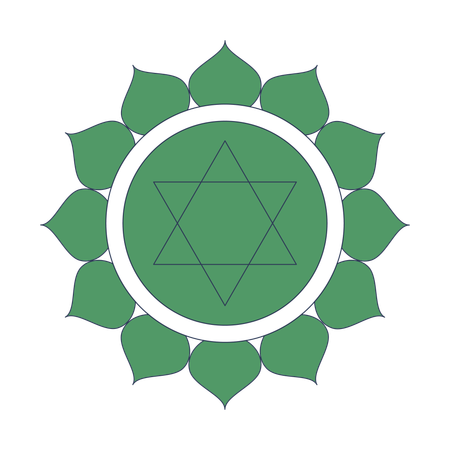Anahata heart chakra symbol  Illustration