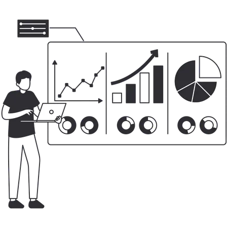 Analisando dados de negócios  Illustration