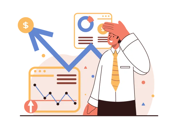 Analisando o crescimento do negócio  Ilustração