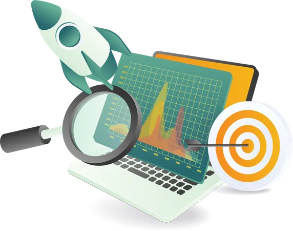 Analisando o lançamento de uma startup empresarial  Illustration