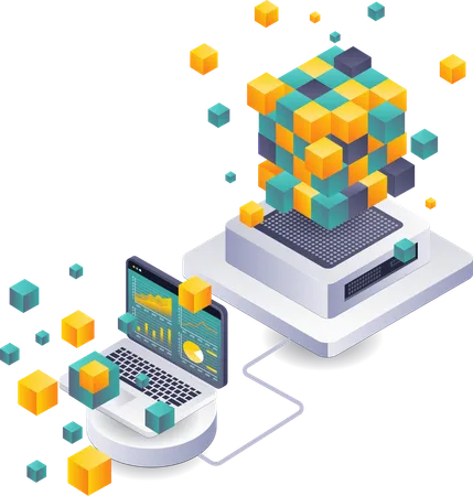 Analisando Tendências de Dados no Desenvolvimento da Tecnologia Blockchain  Ilustração