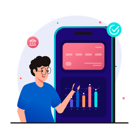 Analise estatísticas de negócios e dados financeiros  Ilustração