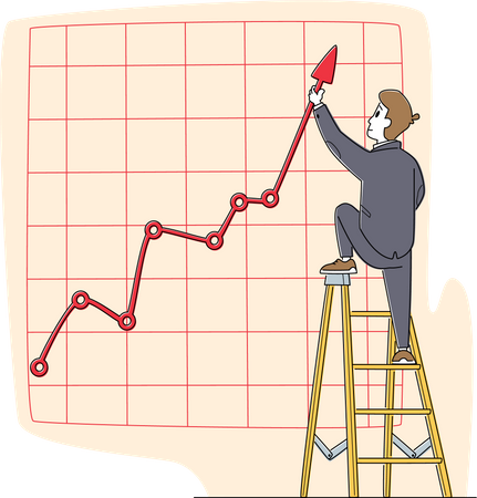 Analisar gráfico de crescimento  Ilustração