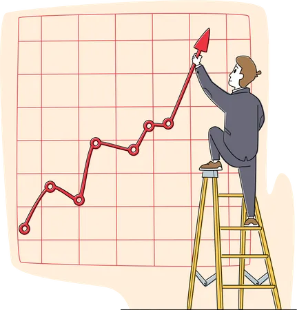Analisar gráfico de crescimento  Ilustração