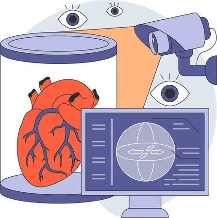 Análise cardíaca  Ilustração