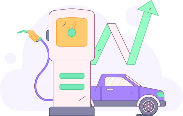 Aumento na análise de gasolina  Ilustração