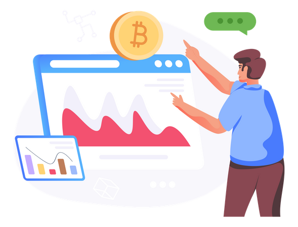 Análise de bitcoin  Ilustração