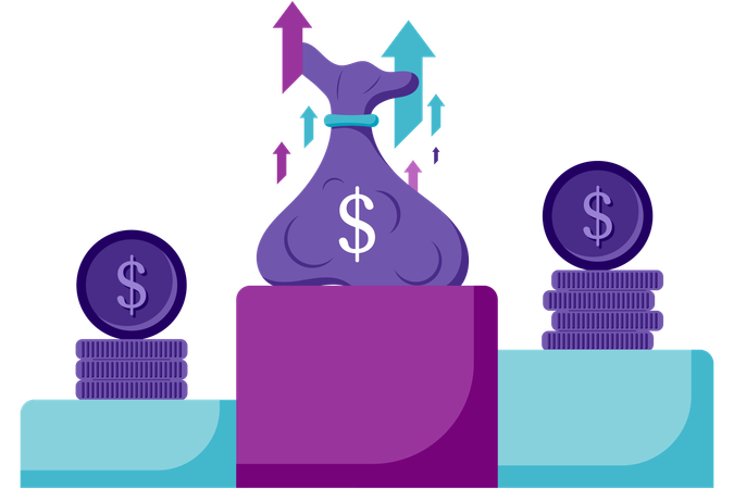 Análise de crescimento do investimento  Ilustração