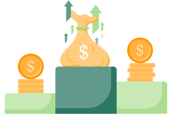 Análise de crescimento do investimento  Ilustração