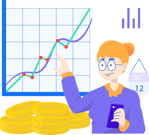 Análise de crescimento de negócios  Ilustração