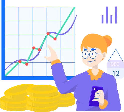 Análise de crescimento de negócios  Ilustração