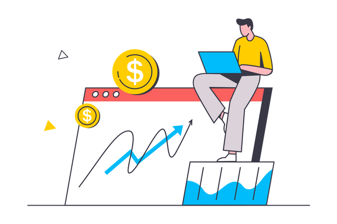 Análise de crescimento de negócios  Ilustração