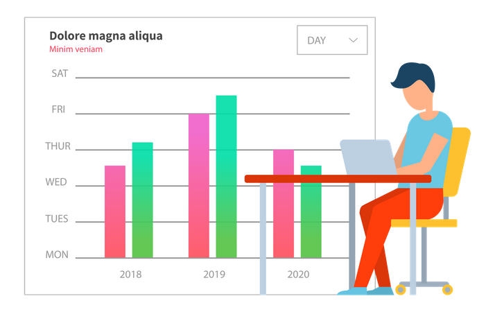 Análise de dados  Ilustração