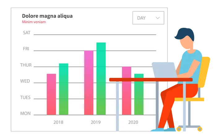 Análise de dados  Ilustração