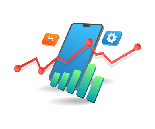 Análise de dados de aplicativos de negócios Smarton  Ilustração