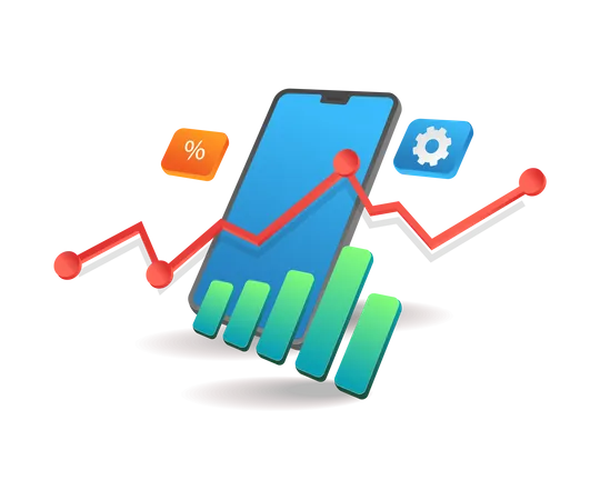 Análise de dados de aplicativos de negócios Smarton  Ilustração