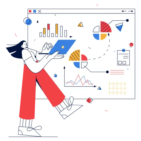 Análise de dados de negócios  Ilustração