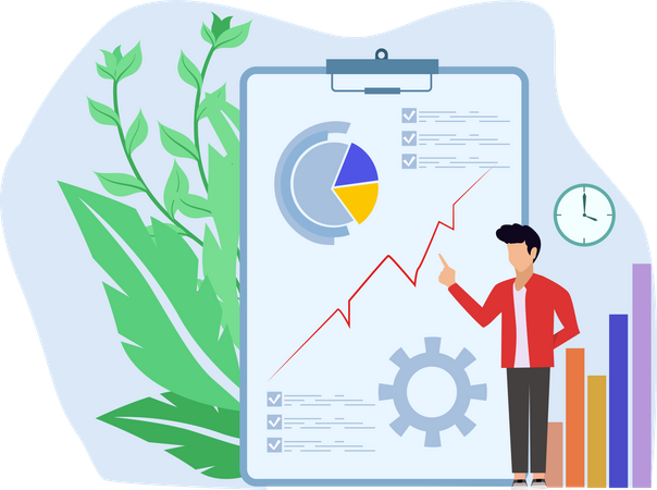 Análise de dados de negócios  Ilustração