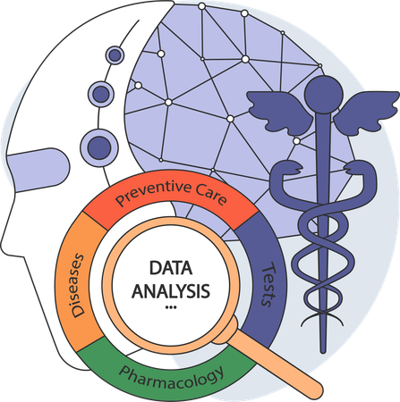 Análise de dados de saúde  Ilustração