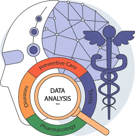 Análise de dados de saúde  Ilustração