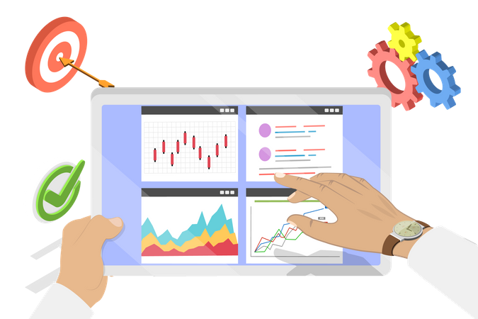 Análise de dados do site  Ilustração