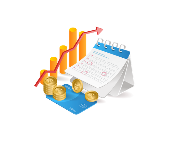 Análise de investimento mensal  Illustration