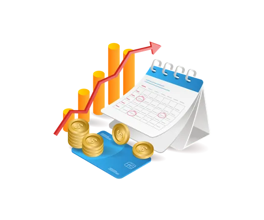 Análise de investimento mensal  Illustration