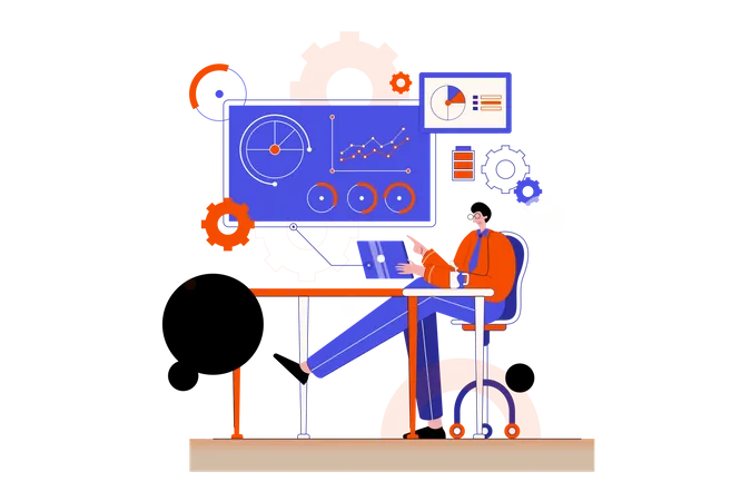 Análise de negociação de criptomoedas  Ilustração