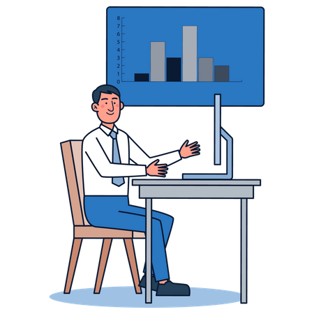 Análise de negócios on-line  Ilustração