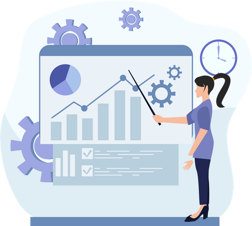 Análise de negócios on-line  Ilustração
